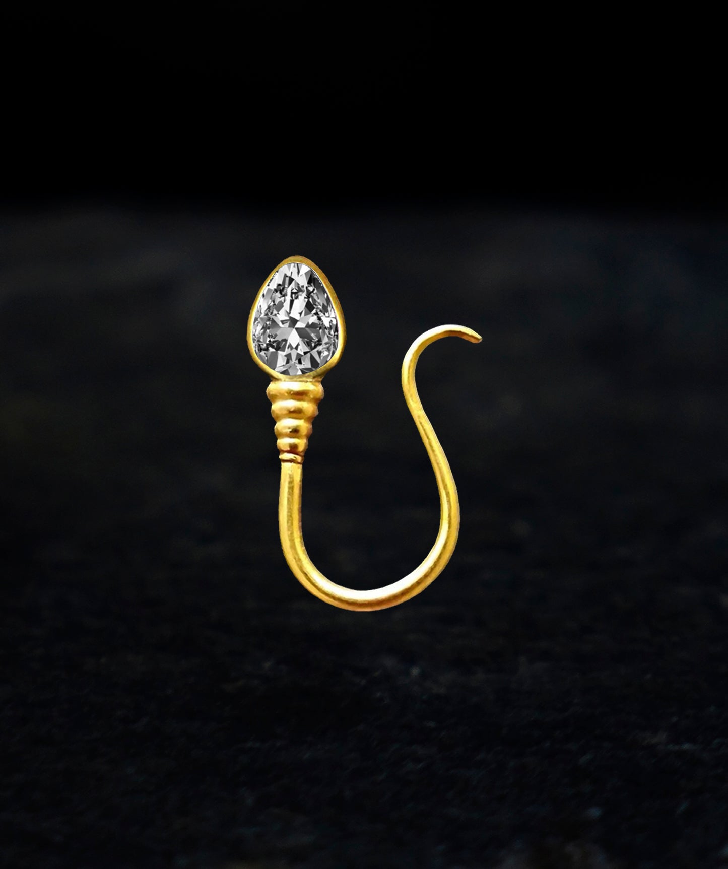 « I AM FREE » PIERCING - Yellow Gold - Diamond