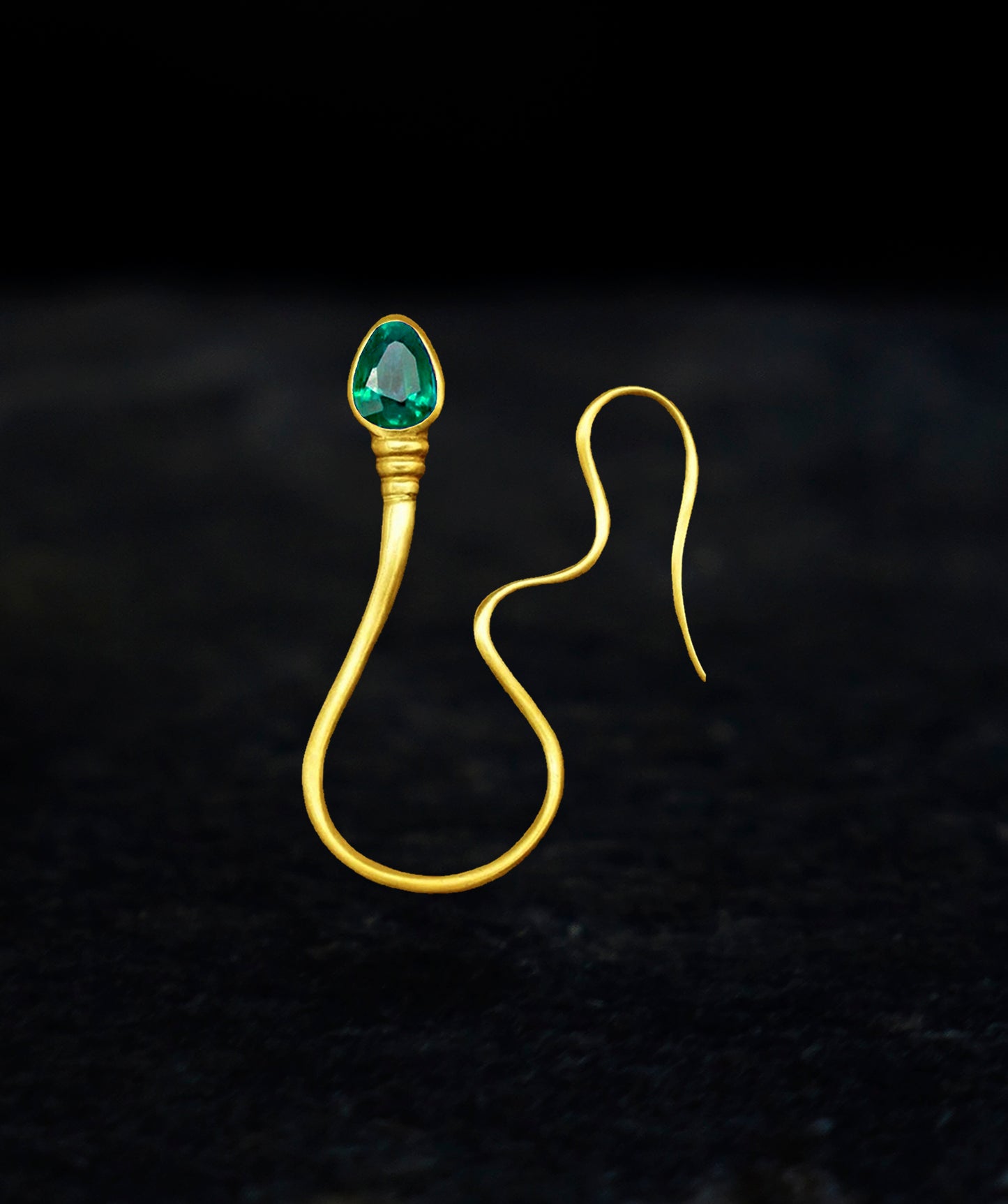 « The intrepid » Pendant - Yellow Gold - Emerald