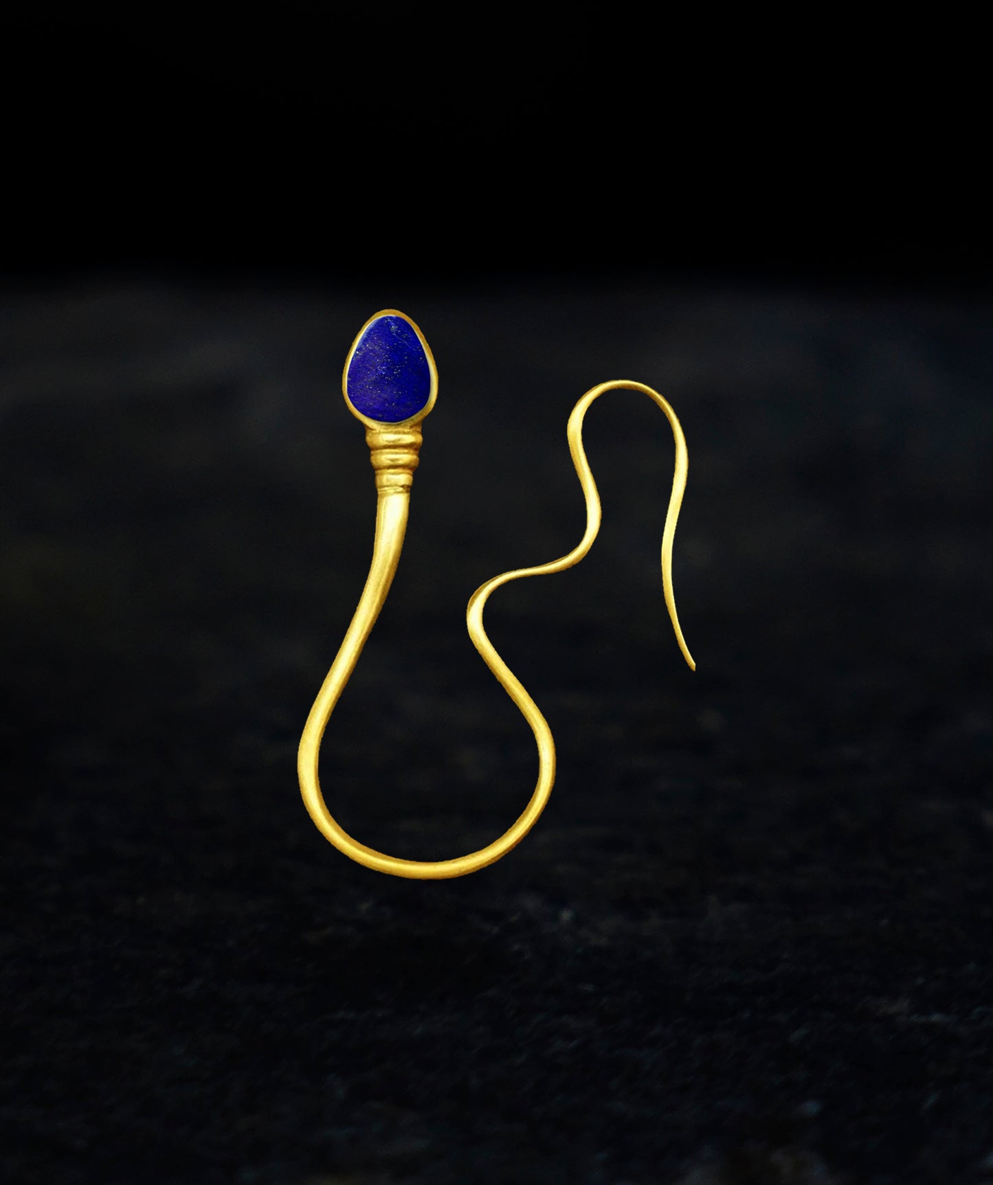 « The intrepid » Pendant - Yellow Gold - Lapis Lazuli