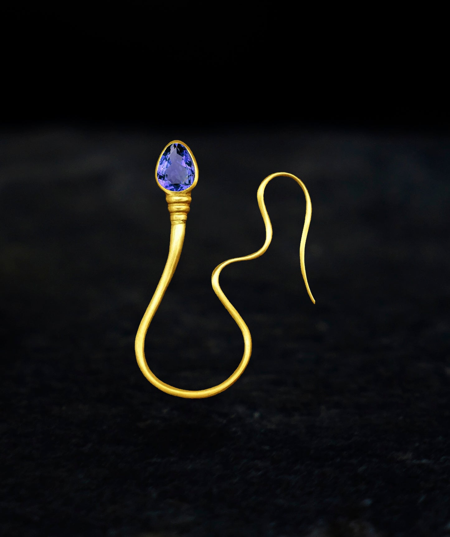 « The intrepid » Pendant - Yellow Gold - Tanzanite