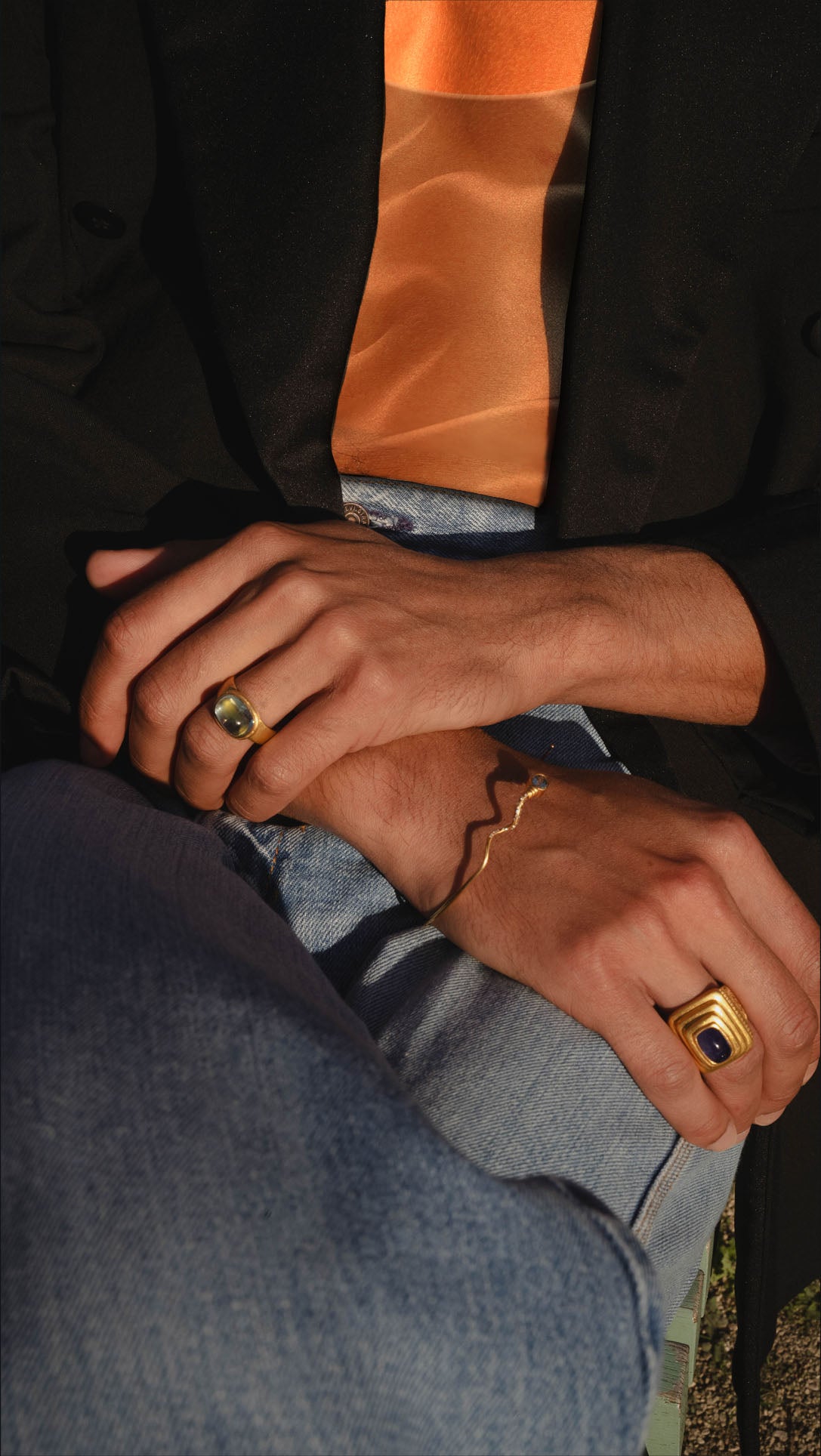 «THE DISCREET » BRACELET - Yellow Gold - Santa Maria Aquamarine Diamonds