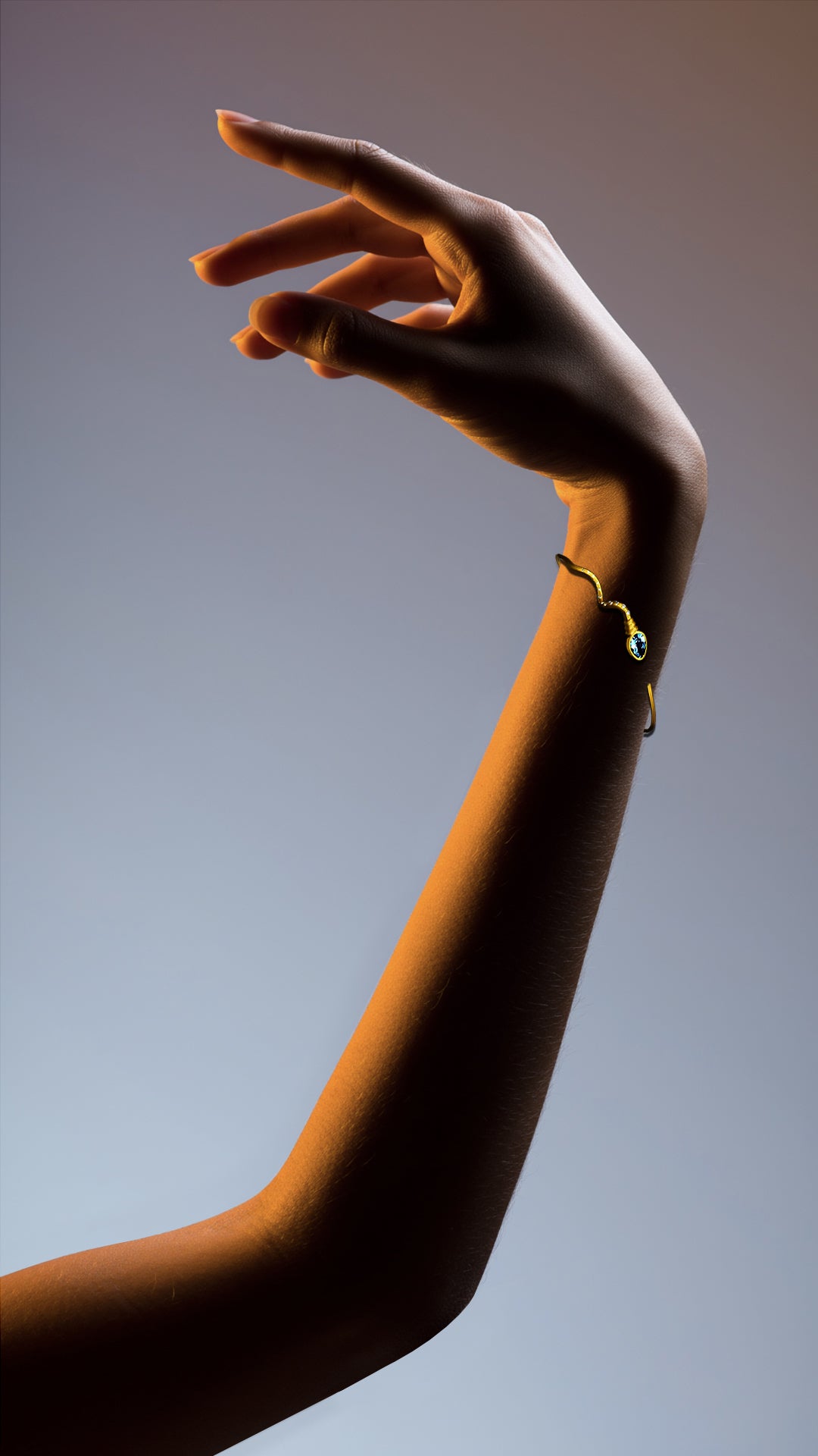 «THE DISCREET » BRACELET - Yellow Gold - Santa Maria Aquamarine Diamonds