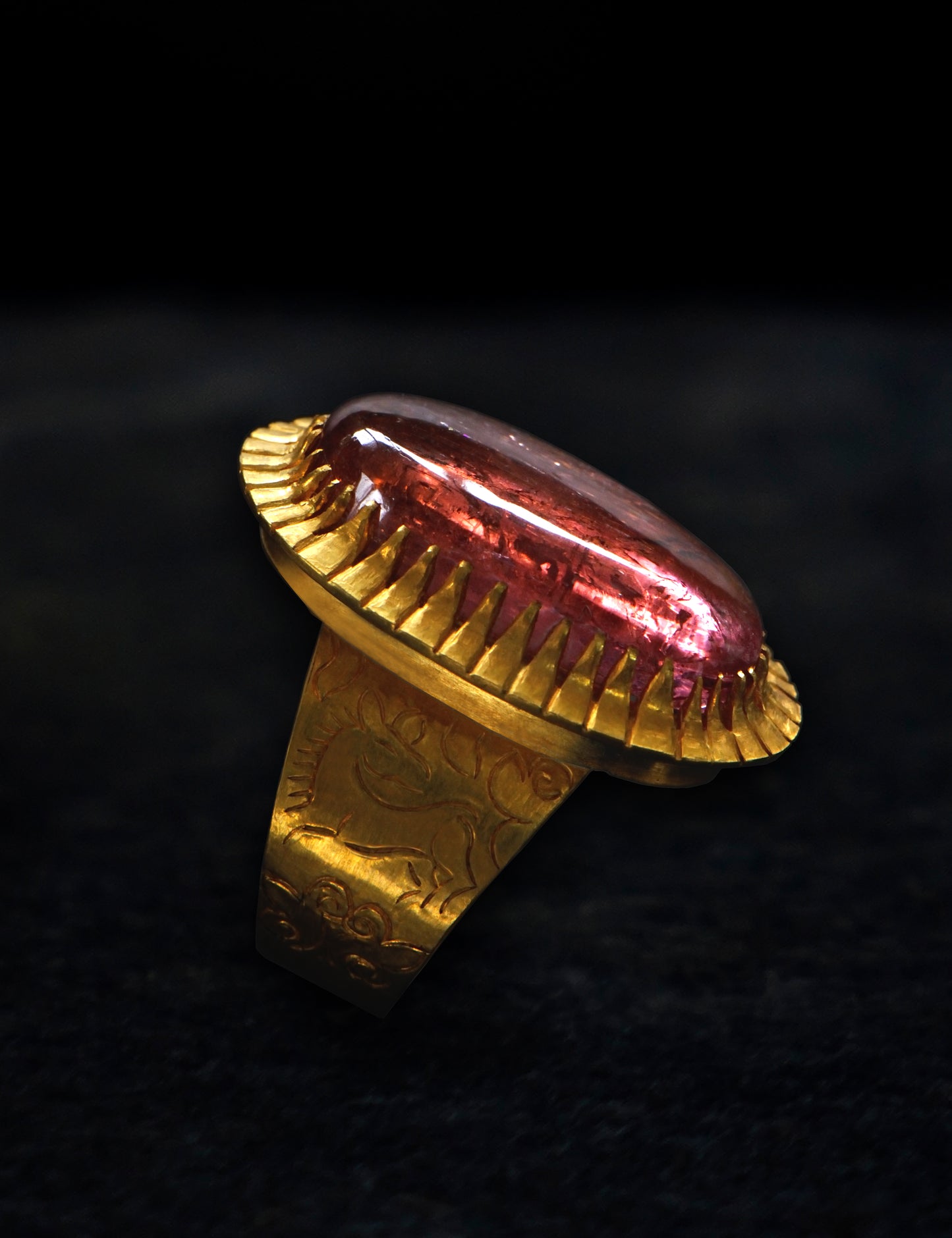 RING - Yellow gold - Imperial topaz