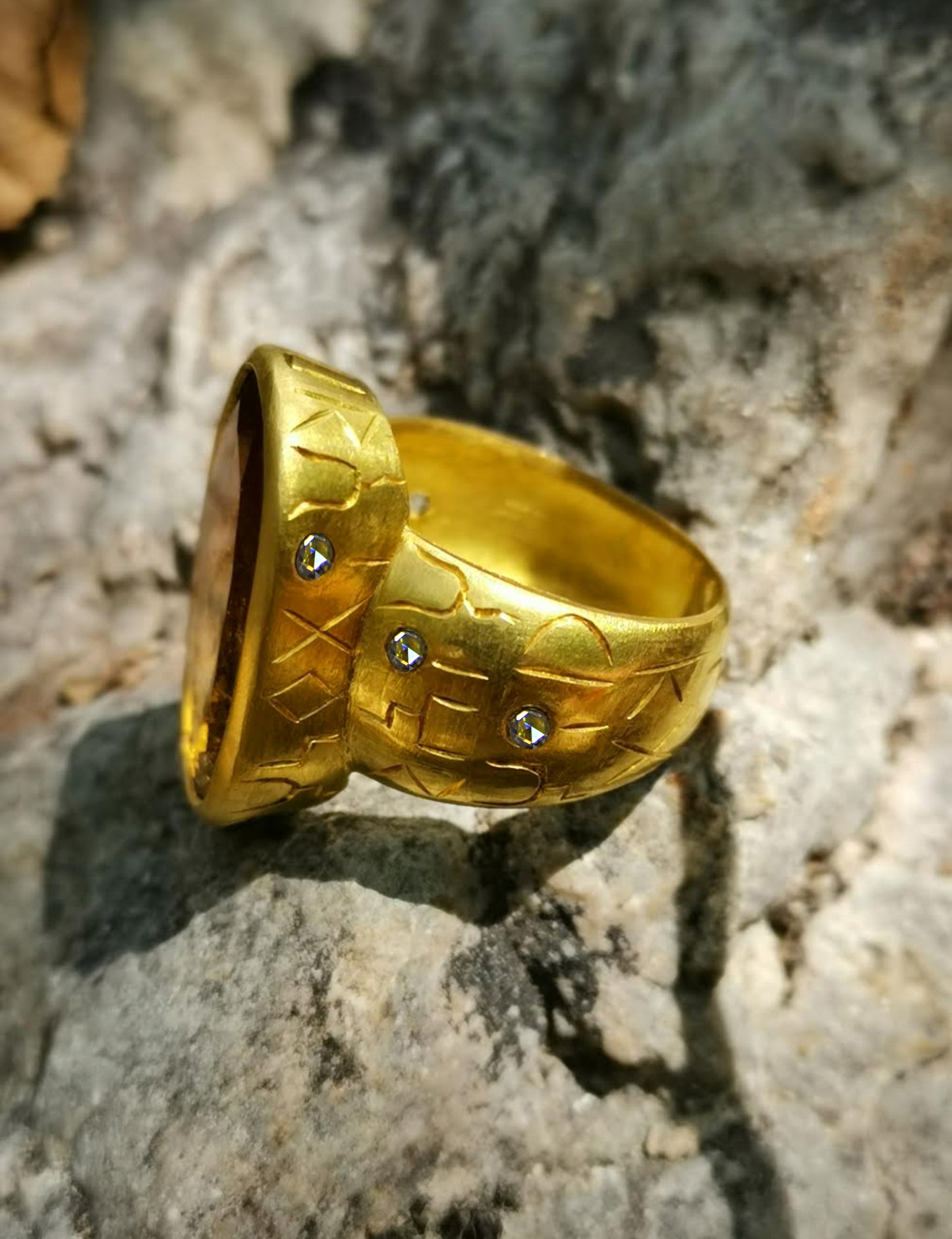 RING - Yellow gold - Bicolor tourmaline