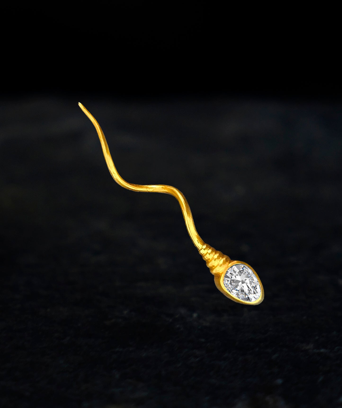 «THE NUMBER ONE » EARRING - Yellow Gold - Diamond