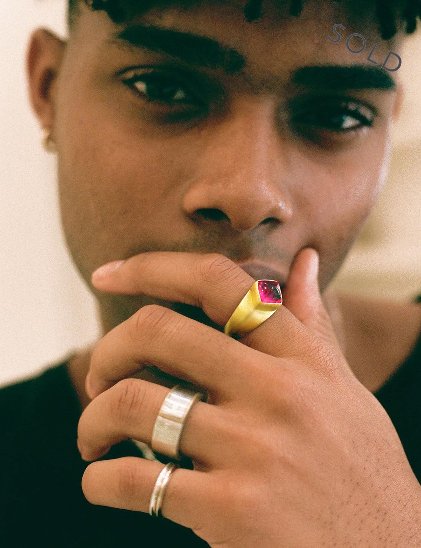 RING - Yellow gold - Pink tourmaline
