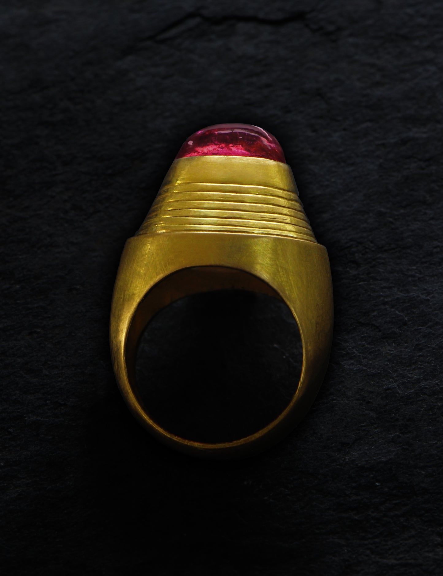 RING - Yellow gold - Pink Tourmaline